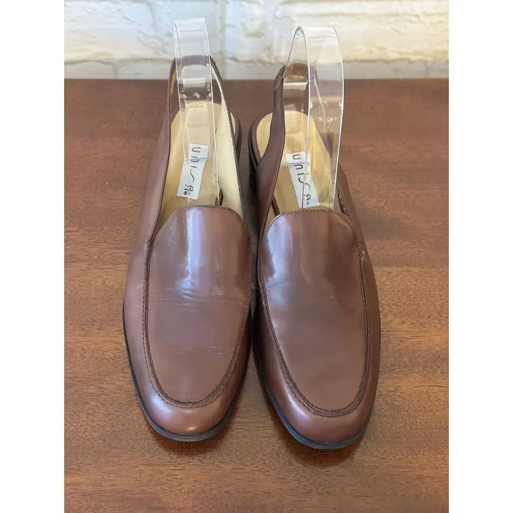 UNISA Womens Shoes Brown‎ SlingBacks Flats 8B
